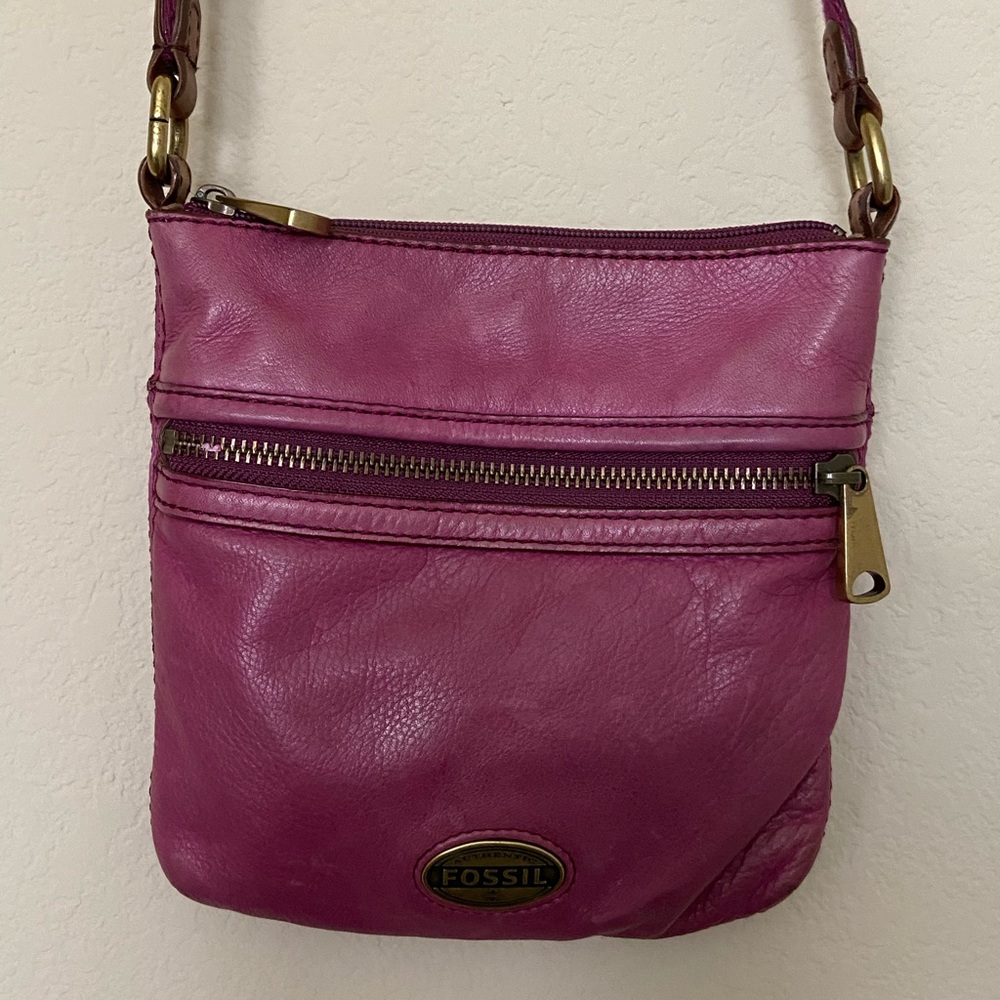 Fossil purple crossbody